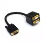 StarTech.com 1 ft VGA to 2x VGA Video Splitter Cable – M/F, 0.3 m, VGA (D-Sub), 2 x VGA (D-Sub), Male, Female, Black
