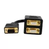 StarTech.com 1 ft VGA to 2x VGA Video Splitter Cable – M/F, 0.3 m, VGA (D-Sub), 2 x VGA (D-Sub), Male, Female, Black