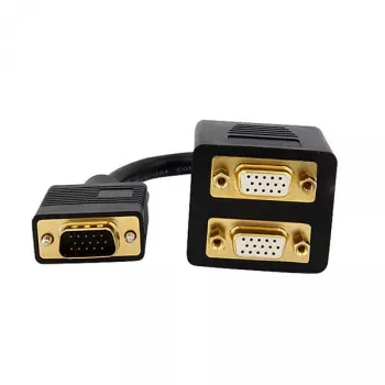 StarTech.com 1 ft VGA to 2x VGA Video Splitter Cable – M/F, 0.3 m, VGA (D-Sub), 2 x VGA (D-Sub), Male, Female, Black