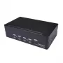 StarTech.com 4-Port Dual DisplayPort KVM Switch - 4K 60Hz, 3840 x 2160 pixels, 4K Ultra HD, Rack mounting, 18 W, 2U, Black
