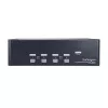 StarTech.com 4-Port Dual DisplayPort KVM Switch - 4K 60Hz, 3840 x 2160 pixels, 4K Ultra HD, Rack mounting, 18 W, 2U, Black