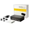 StarTech.com 4-Port Dual DisplayPort KVM Switch - 4K 60Hz, 3840 x 2160 pixels, 4K Ultra HD, Rack mounting, 18 W, 2U, Black