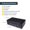 StarTech.com 4-Port Dual DisplayPort KVM Switch - 4K 60Hz, 3840 x 2160 pixels, 4K Ultra HD, Rack mounting, 18 W, 2U, Black