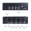 StarTech.com 4-Port Dual DisplayPort KVM Switch - 4K 60Hz, 3840 x 2160 pixels, 4K Ultra HD, Rack mounting, 18 W, 2U, Black