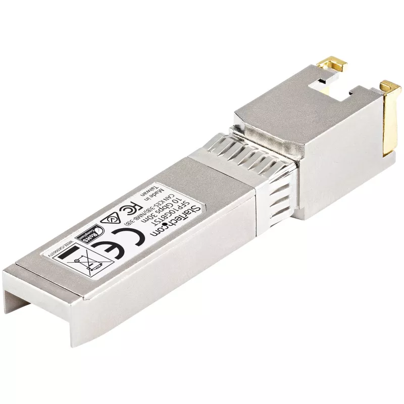 StarTech.com Cisco SFP-10GB-TC Compatible SFP+ Module - 10GBASE-T - SFP to RJ45 Cat6/Cat5e - 10GE Gigabit Ethernet SFP+ - RJ-45 30m - Cisco Firepower, ASR1000, ASR9000