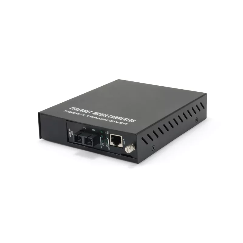 LevelOne RJ45 to SC Managed Fast Ethernet Media Converter, Single-Mode Fiber, 20km