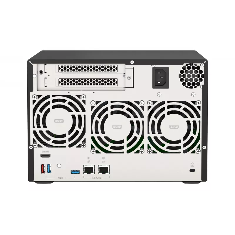QNAP TVS-675 NAS Tower ZhaoXin KaiXian KX-6000 KX-U6580 8 GB DDR4 0 TB QuTS hero Black