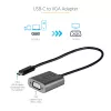 StarTech.com USB C to VGA Adapter - 1080p USB Type-C to VGA Adapter Dongle - USB-C (DP Alt Mode) to VGA Monitor/Display Video Converter - Thunderbolt 3 Compatible - 12 inch Long Attached Cable - Upgraded Version of CDP2VGA