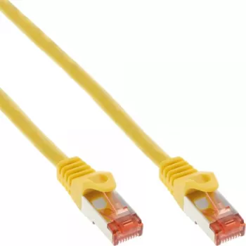 InLine Patch Cable S/FTP PiMF Cat.6 250MHz PVC copper yellow 0.25m
