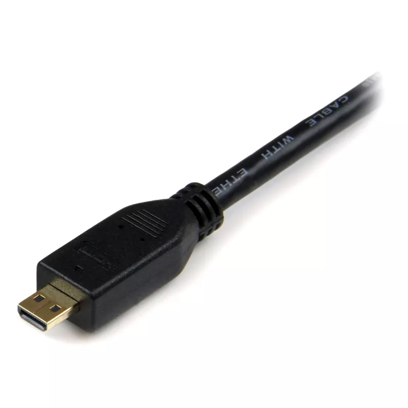 StarTech.com 50cm Micro HDMI to HDMI Cable with Ethernet - 4K 30Hz Video - Durable High Speed Micro HDMI Type-D to HDMI 1.4 Adapter Cable/Converter Cord - UHD HDMI Monitors/TVs/Displays - M/M