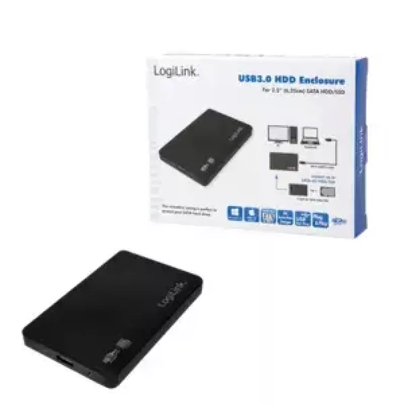 HDD enclosure LogiLink UA0256 Black 2.5 inch