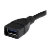 StarTech.com USB 3.0 A-to-A extension cable - 6 in, black, 0.152 m, USB A, USB A, USB 3.2 Gen 1 (3.1 Gen 1), 5 Gbit/s, Black