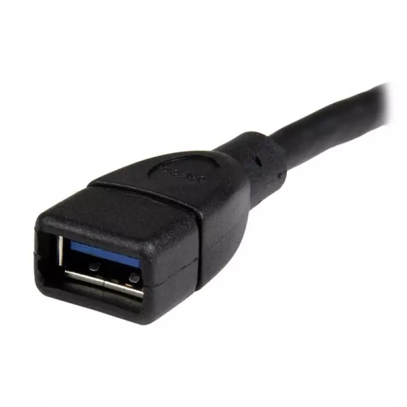 StarTech.com USB 3.0 A-to-A extension cable - 6 in, black, 0.152 m, USB A, USB A, USB 3.2 Gen 1 (3.1 Gen 1), 5 Gbit/s, Black