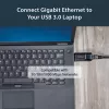 StarTech.com USB 3.0 to Gigabit Ethernet NIC Network Adapter – 10/100/1000 Mbps