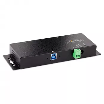 StarTech.com 4-Port Industrial USB 3.0 5Gbps Hub, Rugged USB Hub with ESD Protection, DIN/Wall/Desk Mountable USB-A Hub, USB Expander w/Locking Ports, Heavy Duty - TAA