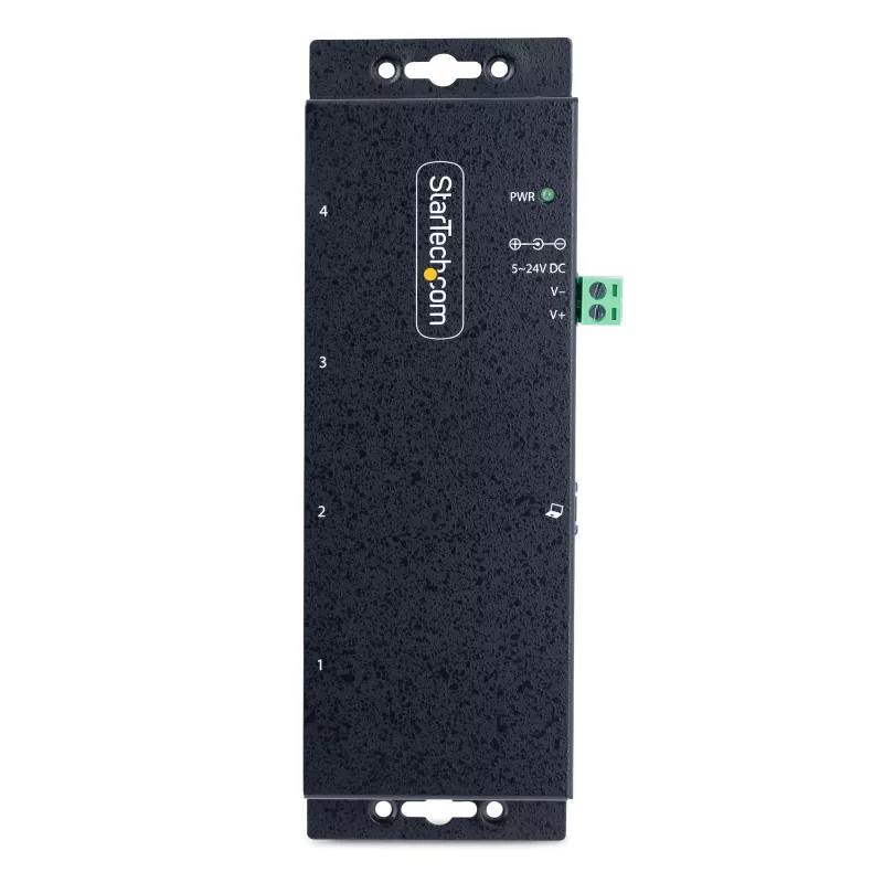 StarTech.com 4-Port Industrial USB 3.0 5Gbps Hub, Rugged USB Hub with ESD Protection, DIN/Wall/Desk Mountable USB-A Hub, USB Expander w/Locking Ports, Heavy Duty - TAA