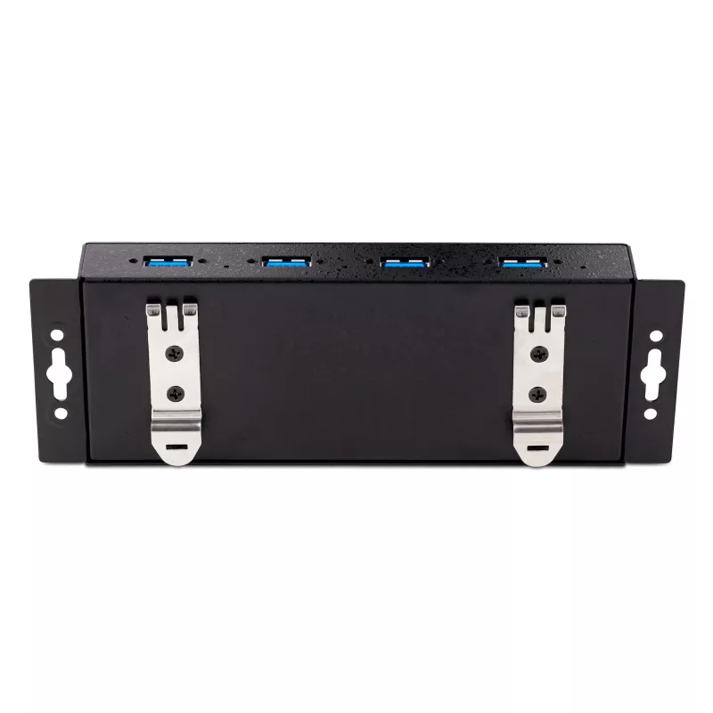 StarTech.com 4-Port Industrial USB 3.0 5Gbps Hub, Rugged USB Hub with ESD Protection, DIN/Wall/Desk Mountable USB-A Hub, USB Expander w/Locking Ports, Heavy Duty - TAA