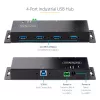 StarTech.com 4-Port Industrial USB 3.0 5Gbps Hub, Rugged USB Hub with ESD Protection, DIN/Wall/Desk Mountable USB-A Hub, USB Expander w/Locking Ports, Heavy Duty - TAA