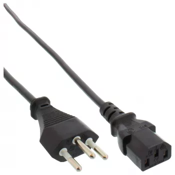 InLine power cable Switzerland black 1.8m 16652C