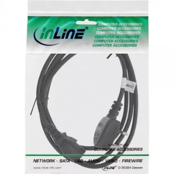 InLine power cable England male / 3pin IEC C13 male, 1.8m