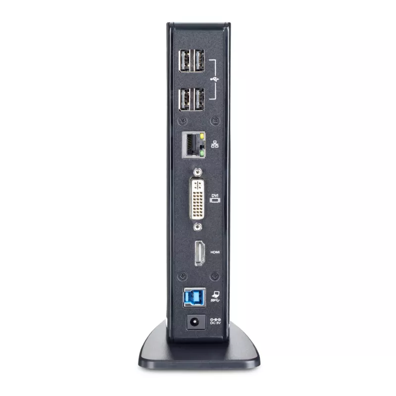StarTech.com Dual Monitor USB 3.0 Docking Station with HDMI - DVI - 6 x USB Ports~Dual Monitor USB 3.0 Laptop Docking Station with HDMI & DVI/VGA, 6x USB-A Hub, GbE, Audio, Universal Type-A Dock - Windows/macOS/ChromeOS