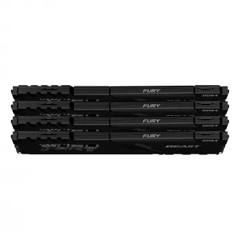 Kingston Technology FURY Beast 64GB 3600MT/s DDR4 CL18 DIMM (Kit of 4) Black