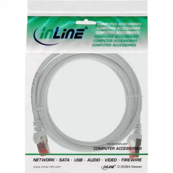InLine Patch Cable S/FTP PiMF Cat.6 250MHz PVC CCA white 2m