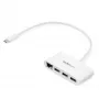 StarTech.com 3-Port USB-C Hub with Gigabit Ethernet - USB-C to 3x USB-A - USB 3.0 Hub - White~3-Port USB-C Hub with Gigabit Ethernet - USB-C to 3x USB-A - USB 3.0 Hub - 5Gbps - White