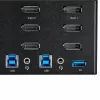 StarTech.com 2 Port Triple Monitor DisplayPort KVM Switch - 4K 60Hz UHD HDR - Desktop DP 1.2 KVM with 2 Port USB 3.0 Hub (5Gbps) & 4x USB 2.0 HID Ports, Audio - Hotkey Switching - TAA