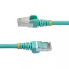 StarTech.com 3m CAT6a Ethernet Cable - Aqua - Low Smoke Zero Halogen (LSZH) - 10GbE 500MHz 100W PoE++ Snagless RJ-45 w/Strain Reliefs S/FTP Network Patch Cord