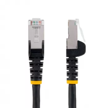 StarTech.com 5m CAT6a Ethernet Cable - Black - Low Smoke Zero Halogen (LSZH) - 10GbE 500MHz 100W PoE++ Snagless RJ-45 w/Strain Reliefs S/FTP Network Patch Cord