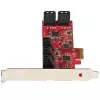 StarTech.com SATA PCIe Card - 10 Port PCIe SATA Expansion Card - 6Gbps - Low/Full Profile - Stacked SATA Connectors - ASM1062 Non-Raid - PCI Express to SATA Converter/Adapter