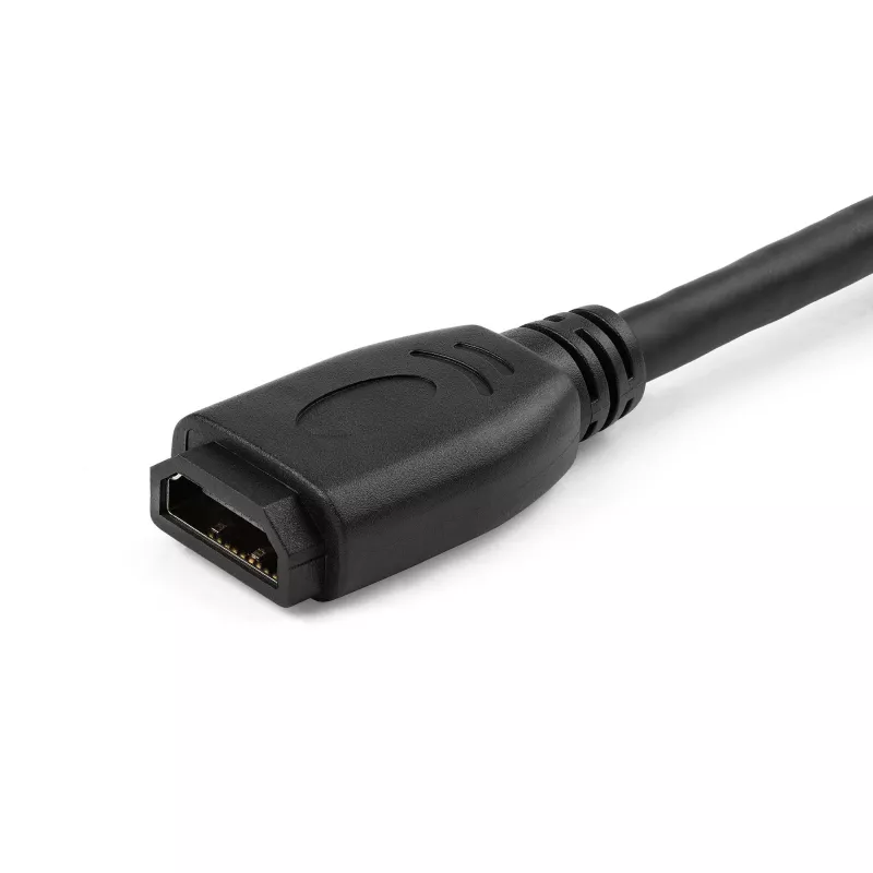 StarTech.com 6 inch (15cm) HDMI Port Saver Cable - 4K 60Hz High Speed HDMI 2.0 Extension Cable with Ethernet - Short HDMI Extension Cable - HDMI Male to Female Extension Adapter Cord