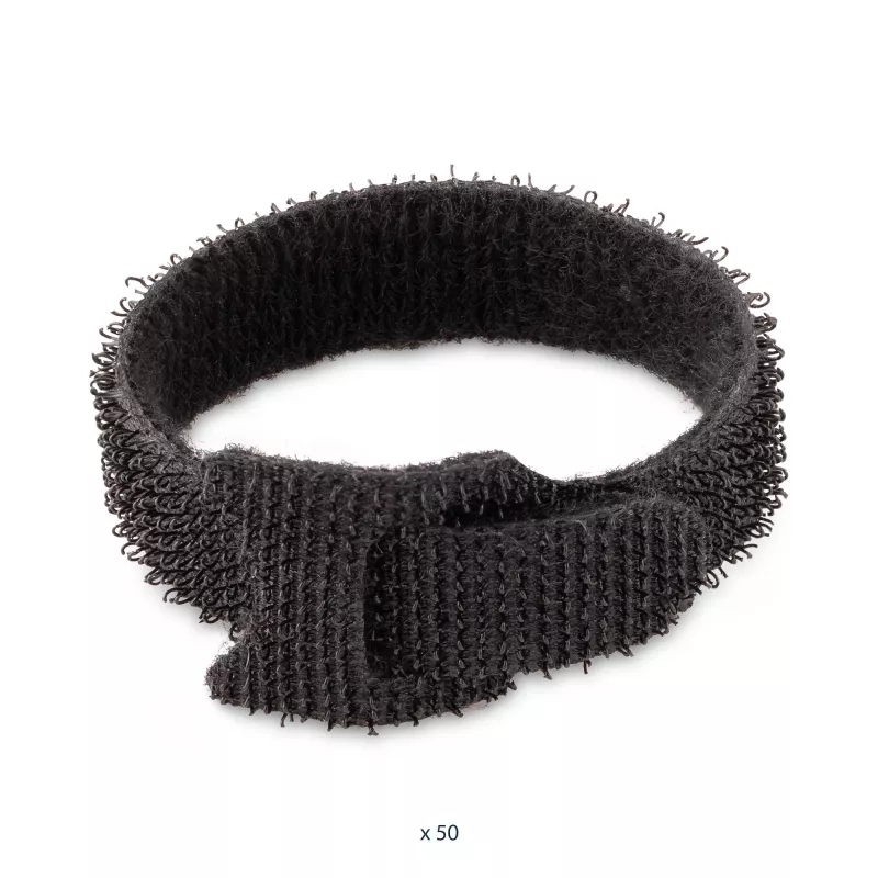 StarTech.com 6in Hook and Loop Cable Ties - 50 Pack - Black - Reusable Cable Straps - Adjustable and Flexible - Cord Organizer Tie/Wraps for Cable Management - Wire Loop Ties