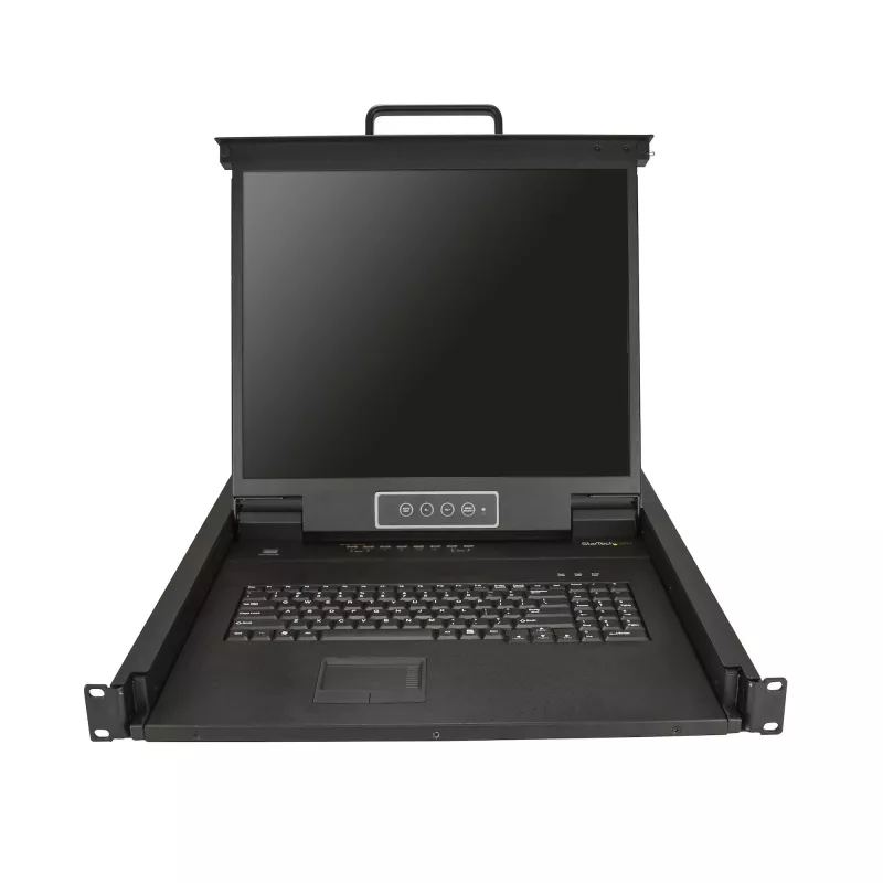 StarTech.com 8 Port Rackmount KVM Console w/ 6ft Cables - Integrated KVM Switch w/ 19 inch LCD Monitor - Fully Featured 1U LCD KVM Drawer- OSD KVM - Durable 50,000 MTBF - USB + VGA Support