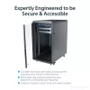 StarTech.com 4-Post 22U Server Rack Cabinet, Lockable 19 inch Data Rack Cabinet for Computer / AV / IT Equipment, Office / Home Network Rack with Casters & Adjustable Mounting Rails