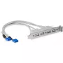 StarTech.com 4 Port USB A Female Slot Plate Adapter, 0.286 m, CE, UL, REACH, RoHS, -5 - 40 °C, -5 - 80 °C, 20 - 60%