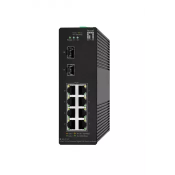 Managed Switch LevelOne Hilbert 10-Port Industrial Gigabit PoE Smart Lite Switch