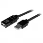 StarTech.com 20m USB 2.0 Active Extension Cable - M/F, 20 m, USB A, USB A, USB 2.0, Male/Female, Black