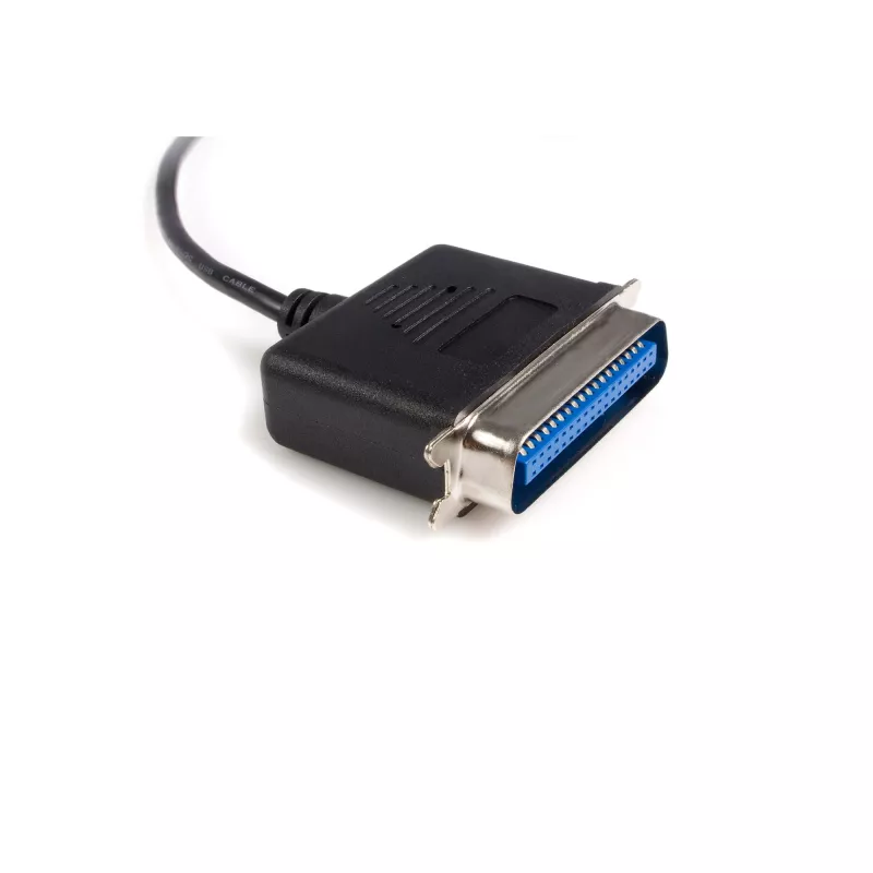 StarTech.com 6 ft USB to Parallel Printer Adapter - M/M, Black, Centronics, USB A, 1.9 m, Male/Male, USB A, Centronics 36