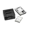 StarTech.com Dual-Bay USB 3.0 to SATA Hard Drive Docking Station, USB Hard Drive Dock, External 2.5/3.5 inch SATA I/II/III SSD/HDD Docking Station, Hot-Swap Hard Drive Bay, Top-Loading