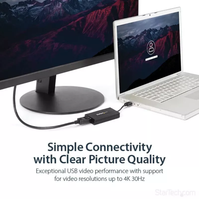 StarTech.com USB 3.0 to DisplayPort Adapter - DisplayLink Certified - 4K 30Hz