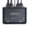 StarTech.com 2-Port Hybrid USB-C DisplayPort Cable KVM Switch, 4K 60Hz, Compact KVM with 6ft/1.8m USB-A/DisplayPort/Audio & 4ft/1.2m USB-C Integrated Host Cables, Bus Powered - Remote Push Button/Hotkey Switching