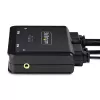 StarTech.com 2-Port USB-C Cable KVM Switch, 4K 60Hz DisplayPort Output, Compact KVM with 4ft/1.2m USB Type-C/Audio Integrated Cables, Bus Powered - Remote Push-Button/Hotkey Switching
