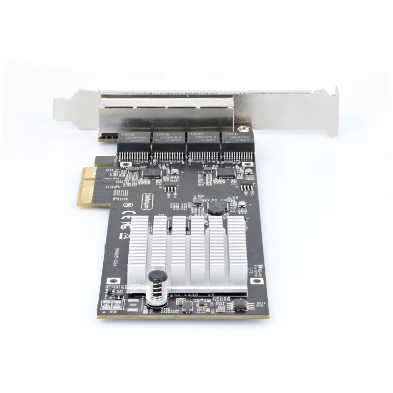 StarTech.com 4-Port 2.5Gbps NBASE-T PCIe Network Card, Intel I225-V, Quad-Port Computer Network Card, Multi-Gigabit NIC, PCI Express Server LAN Card, Desktop Ethernet Interface