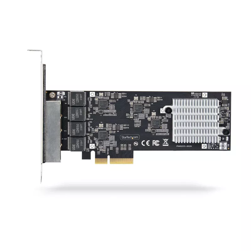 StarTech.com 4-Port 2.5Gbps NBASE-T PCIe Network Card, Intel I225-V, Quad-Port Computer Network Card, Multi-Gigabit NIC, PCI Express Server LAN Card, Desktop Ethernet Interface