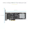 StarTech.com 4-Port 2.5Gbps NBASE-T PCIe Network Card, Intel I225-V, Quad-Port Computer Network Card, Multi-Gigabit NIC, PCI Express Server LAN Card, Desktop Ethernet Interface