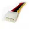 StarTech.com 12in LP4 to 2x SATA Power Y Cable Adapter, Molex (4-pin), 2 x SATA 15-pin, 0.304 m, Male, Straight, Straight