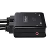 StarTech.com 2-Port Hybrid USB-C HDMI Cable KVM Switch, 4K 60Hz, Compact KVM with 6ft/1.8m USB-A/HDMI/Audio & 4ft/1.2m USB-C Integrated Host Cables, Bus Powered - Remote Push Button/Hotkey Switching