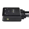 StarTech.com 2-Port Hybrid USB-C HDMI Cable KVM Switch, 4K 60Hz, Compact KVM with 6ft/1.8m USB-A/HDMI/Audio & 4ft/1.2m USB-C Integrated Host Cables, Bus Powered - Remote Push Button/Hotkey Switching